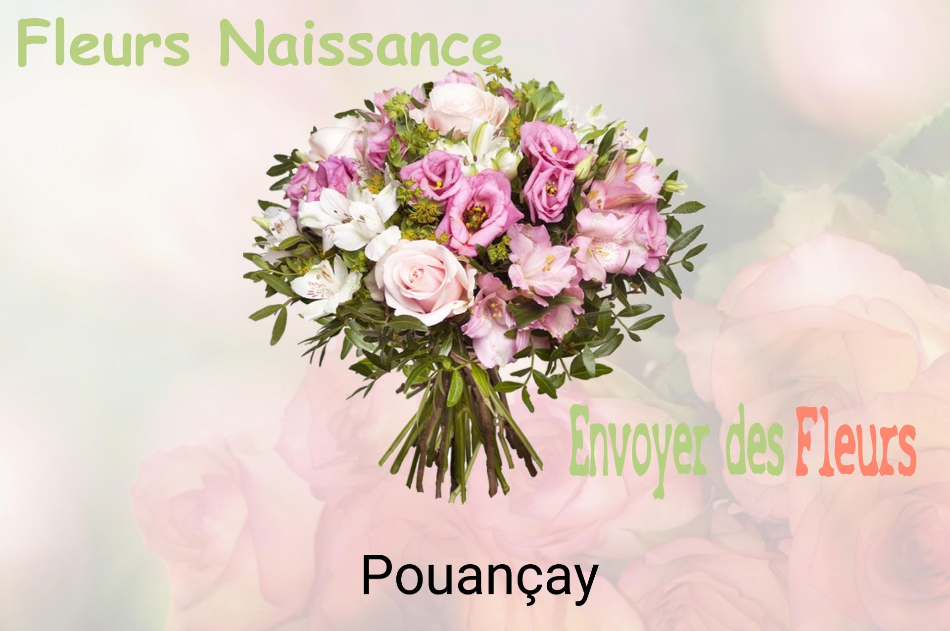 Bouquet de fleurs de naissance livré à Pouançay