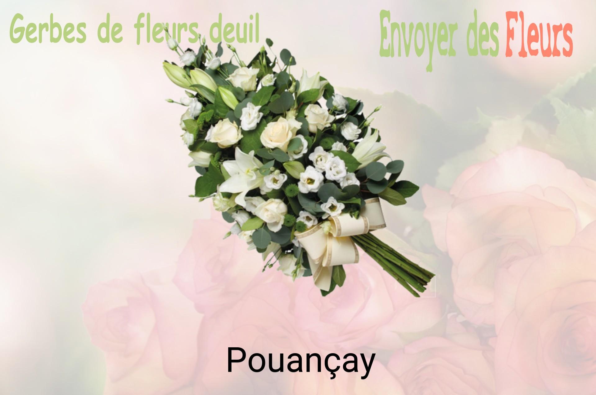 Gerbe de fleurs de deuil livrée à Pouançay